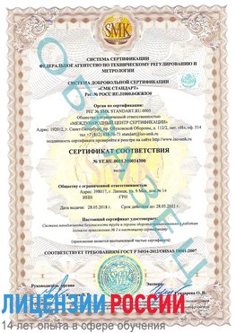 Образец сертификата соответствия Таштагол Сертификат OHSAS 18001