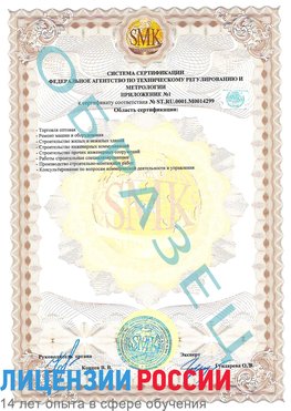 Образец сертификата соответствия (приложение) Таштагол Сертификат ISO 14001