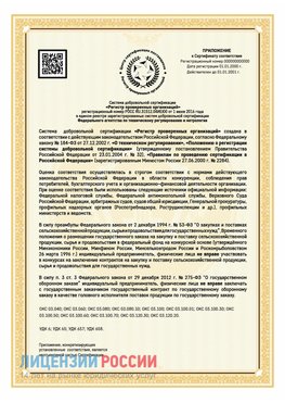 Приложение к сертификату для ИП Таштагол Сертификат СТО 03.080.02033720.1-2020